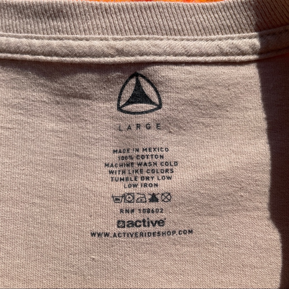 Tan Active Ride Shop T-Shirt - Picture 3 of 3